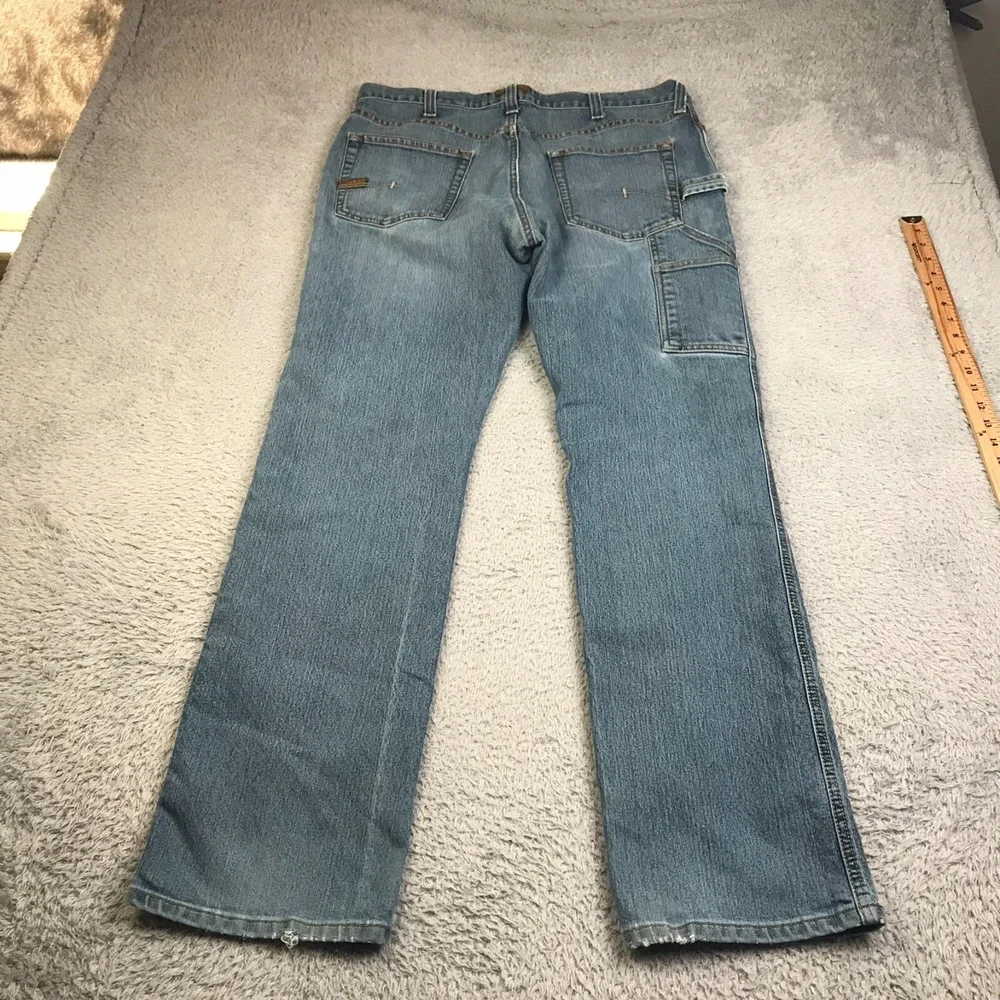 Ariat Rebar Jeans Mens 35 (36x33) Distressed M4 Low Rise‎ Boot Western Workwear